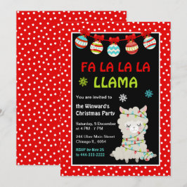 Convites Festa de Natal de Férias Llama
