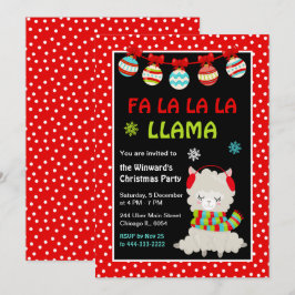 Convites Festa de Natal de Férias Llama