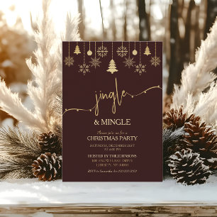 Convites Festa de Natal de Férias Mínimas e Modernas