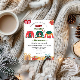 Convites Festa de natal de Gegant Ugly Sweater