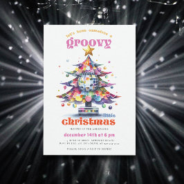 Convites Festa de Natal de Groovy Little Christmas Disco Tr