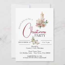 CONVITES FESTA DE NATAL DE HOLIDAY CANDLE