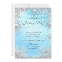 Festa de Natal de Inverno Azul Prata