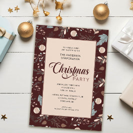 Convites Festa de Natal de Inverno Elegante no Escritório