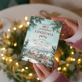 Convites Festa de natal de inverno no exterior