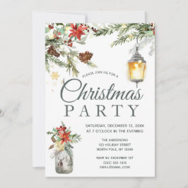 Convites Festa de Natal de Luzes Florais de Férias Russas