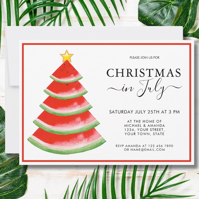 Convites Festa de Natal de Melancia em Julho  (Criador carregado)