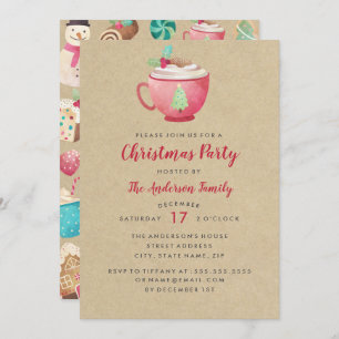 Convites Festa de Natal de Mug de Aquarela Festiva Moderna