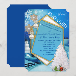 Convites Festa de Natal de Noivado de Férias