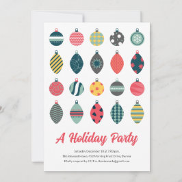 Convites Festa de Natal de Ornamento Bonito