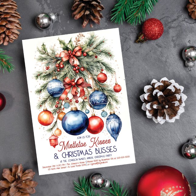 Convites Festa de Natal de Ornamento de Mistura Elegante (Criador carregado)