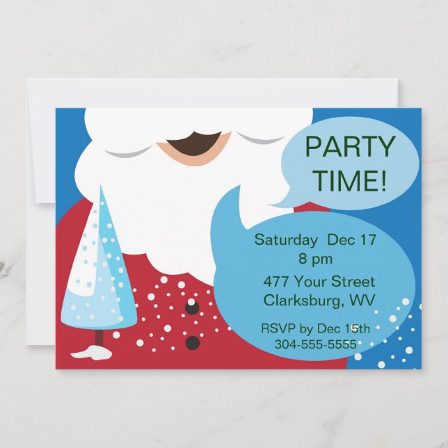 Convites Festa de Natal de Papais noeis (Frente)