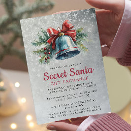 Convites Festa de Natal de Papais noeis Secretos de Cinza P