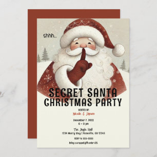 Convites Festa de Natal de Papais noeis Secretos Russos