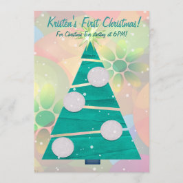 Convites Festa de Natal de Pastel HOLIDAY 1rua