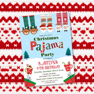 Convites Festa de Natal de Pijama