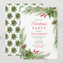 Festa de Natal de Pine Branch e Berries