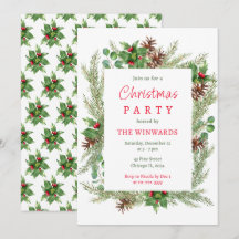 Festa de Natal de Pine Branch e Berries