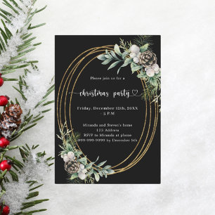 Convites Festa de Natal de pinheiro branco