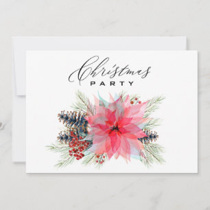 Convites * Festa de Natal de Poinsettia Corporativa da Famí