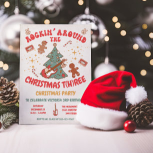 Convites Festa de Natal de Rockin Hippie Birthday 3