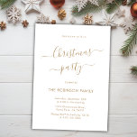 Convites Festa de Natal de Script de Caligrafia Dourada Ele<br><div class="desc">Os Convites de festas de Natal minimalistas Dourados modernos são perfeitos para um simples evento de Natal. Apresenta um texto elegante do "Partido de Natal" num belo texto escrito à mão com letras sujas, em forma de letra maiúscula, em ouro, sobre fundo branco. Fácil de personalizar com seu nome e...</div>