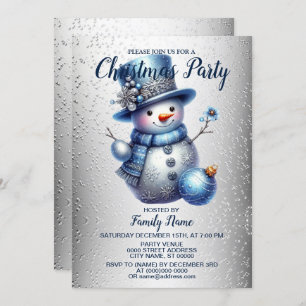 Convites Festa de Natal de Snowman Feriados de inverno Lega