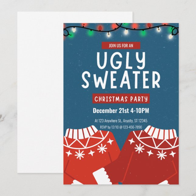 Convites Festa de Natal de Suor Feio (Frente/Verso)