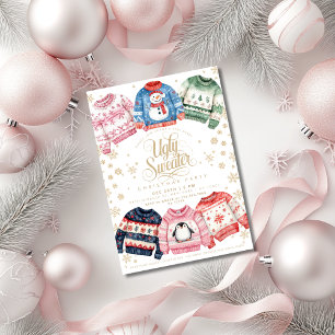 Convites Festa de Natal de Sweater Feia