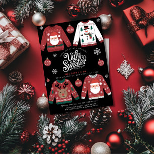 Convites Festa de Natal de Sweater Feia