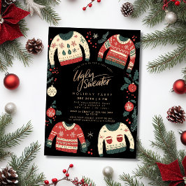 Convites Festa de Natal de Sweater Feia