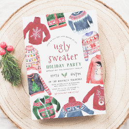 Convites Festa de Natal de Sweater Feia