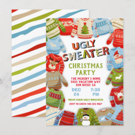 Convites Festa de Natal de Sweater Feia
