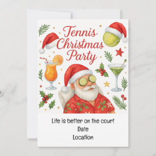 Convites Festa de Natal de Tênis com Bebidas e Chapéus de P