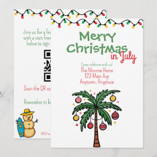 Convites Festa de Natal de Verão em Julho