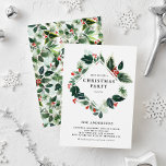 Convites Festa de Natal de Winterberry e Holly Greenery<br><div class="desc">Convide seus amigos e família para uma comemoração festiva com nosso Convite de festas de Natal Personalizável, com verde variado de aquarela e bagas de inverno vibrantes. Este design elegante captura perfeitamente o espírito da temporada de férias, fazer-o uma maneira deliciosa de compartilhar a alegria de seu encontro. Personalize este...</div>