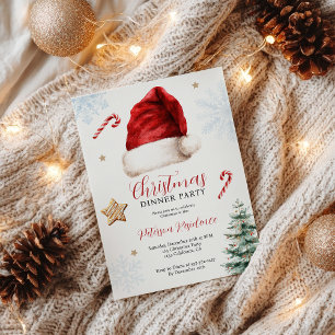 Convites Festa de Natal divertida do Papai Noel Hat