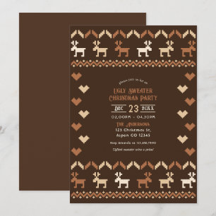 Convites Festa de Natal do Cacau e Cinnamon Ugly Sweater