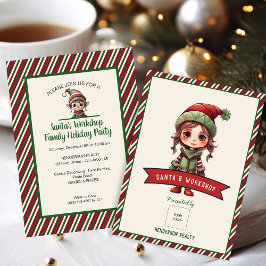 Convites Festa de Natal do Cliente do Workshop de papais no