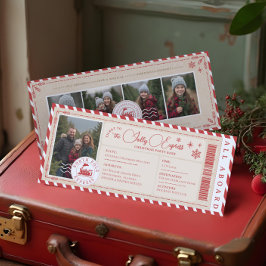 Convites Festa de Natal do comboio expresso do Polo Norte