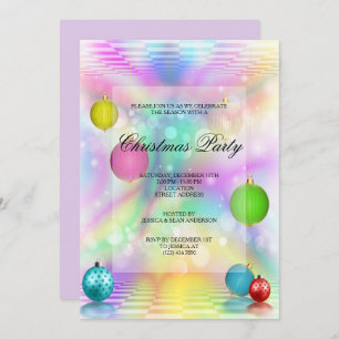 Convites Festa de Natal do Disco Baubles