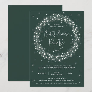 Convites Festa de Natal do Elegante Green Lights