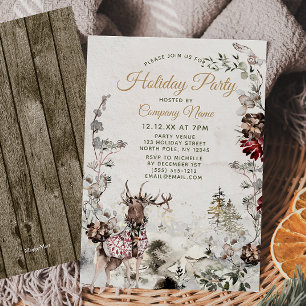 Convites Festa de Natal do Forest Deer Corporate Holiday