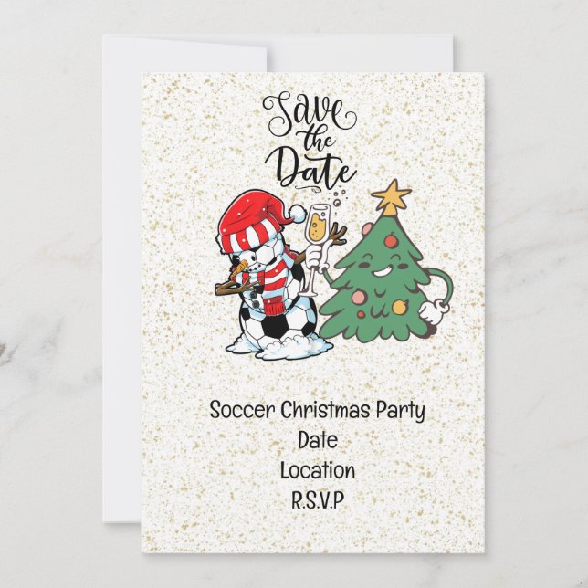 Convites Festa de Natal do Futebol Salve a Data (Frente)
