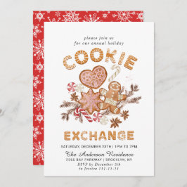 Convites Festa de Natal do Gingercake House Cookie Exchange