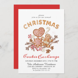 Convites Festa de Natal do Gingercake House Cookie Exchange