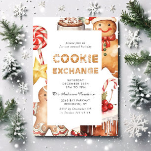 Convites Festa de Natal do Gingercake House Cookie Exchange