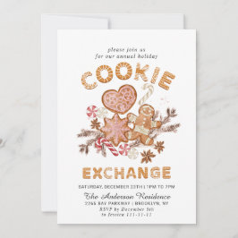 Convites Festa de Natal do Gingercake House Cookie Exchange