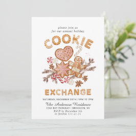Convites Festa de Natal do Gingercake House Cookie Exchange