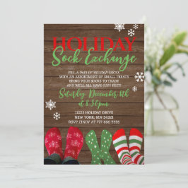 Convites Festa de Natal do Holiday Sock Exchange